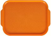 Поднос Luxstahl 450х355 мм с ручками светло-оранжевый