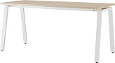 Стол офисный КОБОР A-120/60 white/natural