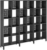 Стеллажная система КОБОР SQ-5X6 black/wood