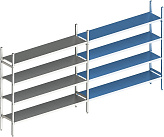 Стеллаж модульный линейный дополнительный POLAIR LOAD.ME INOX 18AL.4IN40.06Е