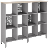 Стеллажная система КОБОР SQ-3Х4 aluminum/natural