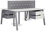 Стол офисный КОБОР A/2-80/120 graphite/premium