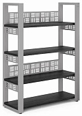 Стеллаж открытый КОБОР SO4-80/36 aluminum/wood