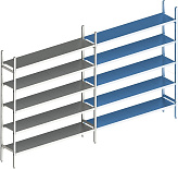 Стеллаж модульный линейный дополнительный POLAIR LOAD.ME INOX 21AL.5IN30.10Е