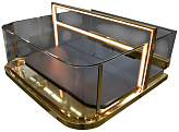 Витрина кондитерская встраиваемая Finist Glassier LUXURY GOLD GLSG-10/7/3