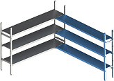Стеллаж модульный угловой дополнительный POLAIR LOAD.ME INOX 21AL.3IN40.17C