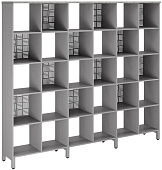 Стеллажная система КОБОР SQ-5X6 aluminum/chicago