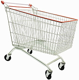 Тележка покупательская EKSI 240 л, ZN, без д/c, RD, STE